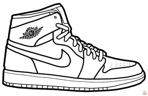 Nike Air Jordan 1 Coloring Pages 